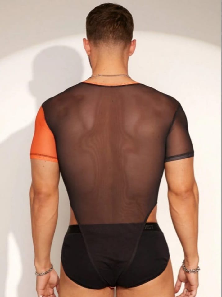 Pumpkin Split Graphic Bodysuit